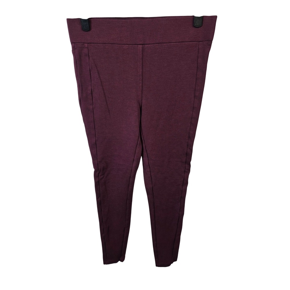 LOFT Womens Medium Burgundy Maroon Ponte Knit Skinny Leggings Stretch Pants